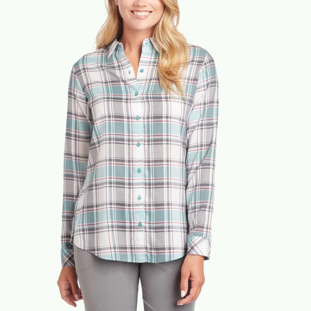 Kuhl Lexi Long Sleeve Button Up Top Size Medium - Picture 9 of 9